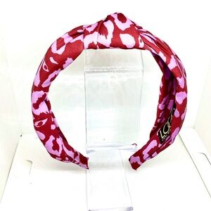 LOGO by Lori Goldstein Leopard Knot Headband.. Color: Purple - New